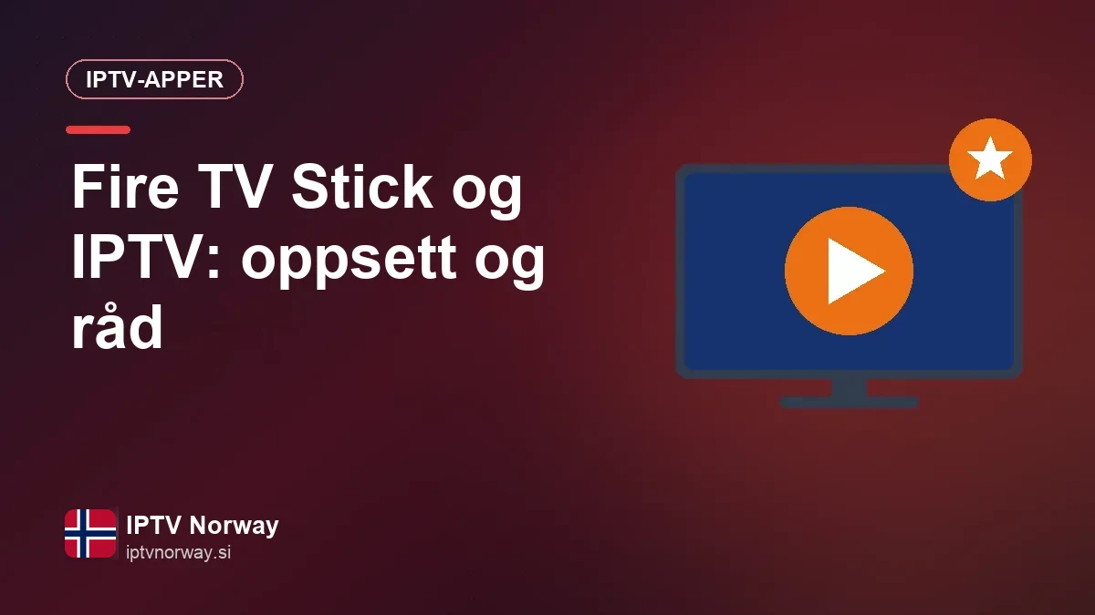 IPTV-app åpnet på en Fire TV Stick koblet til TV-en