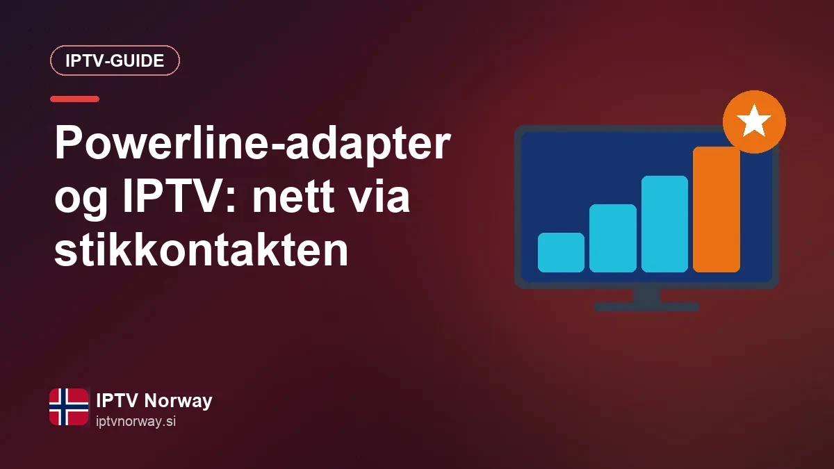 Powerline-adapter satt i stikkontakten og koblet til TV-en