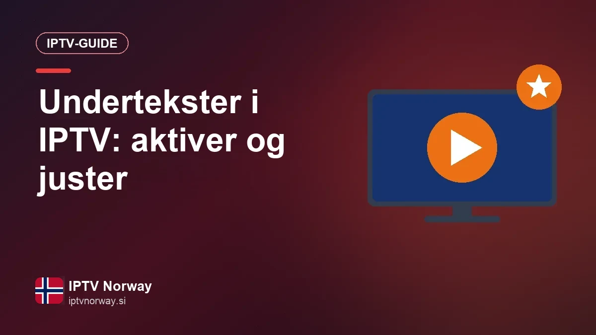 Menyen for undertekster åpnet i en IPTV-spiller